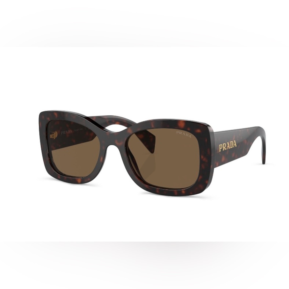 New Prada 56mm Rectangular Sunglasses in Dark Brown